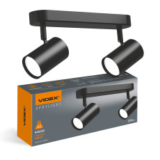 Wall and ceiling spot luminaire 2xGU10 VIDEX VL-SPF05B-BPB – Firm and secure angle fixation for precise light direction | VL-SPF05B-BPB