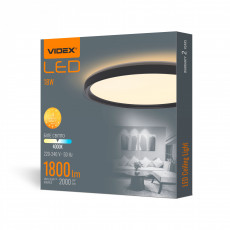 LED Ceiling Light VIDEX LED-CEILING-DL3R-18W-BLACK-4K VL-DL3R-184B | VL-DL3R-184B