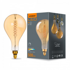 LED Bulb VIDEX-E27-PS160-8W-FIL-DIM-SPIRAL-AMBER-WW1 | VLE-PS160FASD-08271
