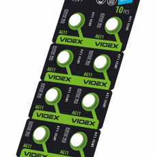 Button cell batteries Videx AG11/LR721 BLISTER CARD 10 pcs  | AG11/LR721/10B/1.5V