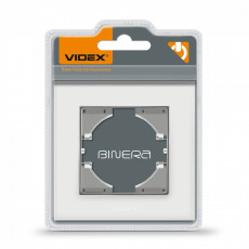 Frame white glass single horizontal VIDEX BINERA VF-BNFRG1H-W | VF-BNFRG1H-W