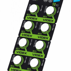 Button cell batteries Videx AG12/LR43 BLISTER CARD 10 pcs  | AG12/LR43/10B/1.5V