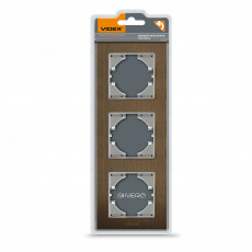 Frame chocolate aluminum 3 gang vertical VIDEX BINERA VF-BNFRA3V-CH | VF-BNFRA3V-CH