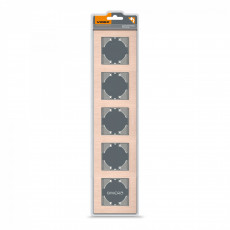 Frame copper aluminum 5 gang horizontal VIDEX BINERA VF-BNFRA5H-CP | VF-BNFRA5H-CP
