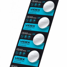 Lithium battery Videx CR2450 5pcs BLISTER CARD, 3V, 580mAh | CR2450/5TB/3V