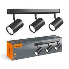 Wall and ceiling spot luminaire 3xGU10 VIDEX VL-SPF05B-WFB – Firm and secure angle fixation for precise light direction | VL-SPF05B-WFB