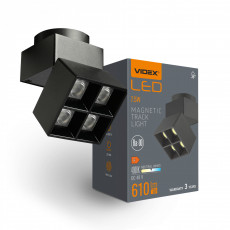 LED Light for Magnetic slim track light system VIDEX VL-TRMS-LE24B Black | VL-TRMS-LE24B