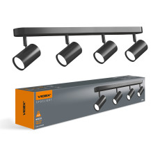 Wall and ceiling spot luminaire 4xGU10 VIDEX VL-SPF05B-WPB – Firm and secure angle fixation for precise light direction | VL-SPF05B-WPB