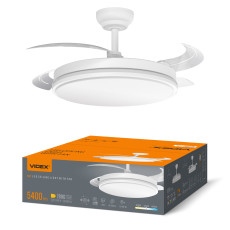 Dimmable LED ceiling lamp with fan and remote control 60W 5400Lm 3000K-4200K-6000K IP20 VIDEX VL-CLF01-60CW | white – Built-in air fan with 6 modes and remote control | VL-CLF01-60CW