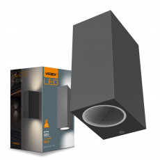 Facade double-sided luminaire VIDEX VL-AR012G 2XGU10 ARON-GRAY | VL-AR012G