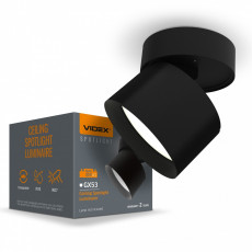 Ceiling spotlight luminaire VIDEX for GX53 lamp VL-SPF18B-B | VL-SPF18B-B