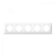 Frame white 5 gang horizontal VIDEX BINERA VF-BNFR5H-W | VF-BNFR5H-W