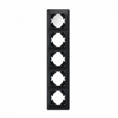 Frame black graphite 5 gang vertical VIDEX BINERA VF-BNFR5V-BG | VF-BNFR5V-BG