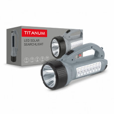 Portable flashlight with solar battery TITANUM TLF-T09SO | TLF-T09SO