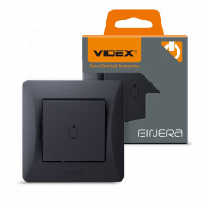 Doorbell button black graphite VIDEX BINERA VF-BNDB1-BG | VF-BNDB1-BG