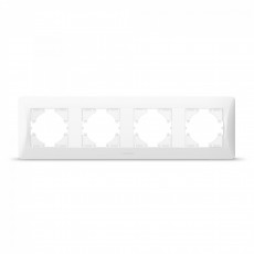 Frame white 4 gang horizontal VIDEX BINERA VF-BNFR4H-W | VF-BNFR4H-W