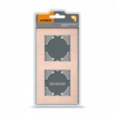 Frame copper aluminum 2 gang horizontal VIDEX BINERA VF-BNFRA2H-CP | VF-BNFRA2H-CP