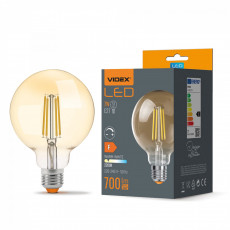 LED Bulb VIDEX-E27-G95-7W-FIL-DIM-AMBER-WW | VLE-G95FAD-07272