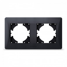 Frame black graphite 2 gang horizontal VIDEX BINERA VF-BNFR2H-BG | VF-BNFR2H-BG