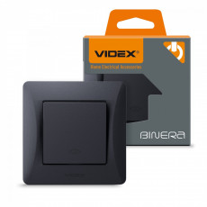 Switch 1 gang 1 way intermediate black graphite VIDEX BINERA VF-BNSW1I-BG | VF-BNSW1I-BG