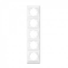 Frame white 5 gang vertical VIDEX BINERA VF-BNFR5V-W | VF-BNFR5V-W