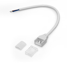 LED strip connector with power cable + end cap VIDEX VL-LST-CB65-FC02 – Full installation kit for immediate strip power supply | VL-LST-CB65-FC02
