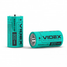 Battery Videx Li-Ion 16340(without protection) 800mAh bulk/1pcs | 16340/800/1B