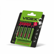 Alkaline battery Videx LR6/AA Turbo 4pcs BLISTER 1,5V, 2800mAh | LR6T/AA 4B