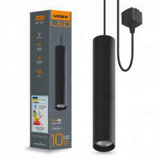 Track-mounted 1-phase spotlight luminaire LED pendant track lamp VIDEX 10W 4100K black VL-ST-10034B | VL-ST-10034B