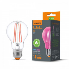 LED Plant Grow Bulb VIDEX-E27-A60-8W-FITO | VLE-A60FF-08271