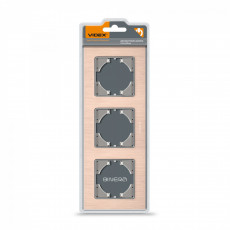 Frame copper aluminum 3 gang horizontal VIDEX BINERA VF-BNFRA3H-CP | VF-BNFRA3H-CP