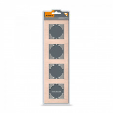 Frame copper aluminum 4 gang horizontal VIDEX BINERA VF-BNFRA4H-CP | VF-BNFRA4H-CP