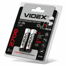 Batteries Videx HR6/AA 2700mAh double blister/2pcs | HR6/2700/2DB/AA/1.2V