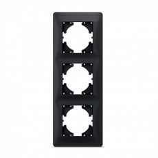 Frame black graphite 3 gang vertical VIDEX BINERA VF-BNFR3V-BG | VF-BNFR3V-BG