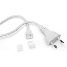 LED strip connector with power cable for 220V socket + end cap VIDEX VL-LST-CB65-FC06 – Direct connection to the grid without complex tools | VL-LST-CB65-FC06