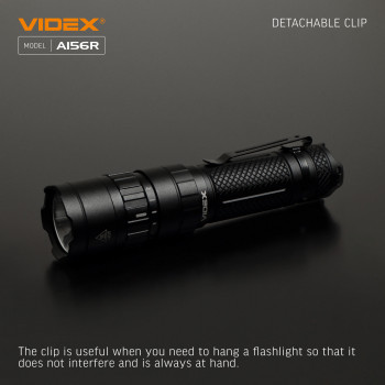 LED Portable Flashlight VIDEX VLF-A156R 1700Lm 6500K