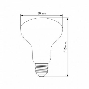 LED Plant Grow Bulb VIDEX-E27-R80-9W-FITO