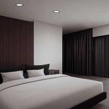 LED Recessed Downlight VIDEX DOWNLIGHT-LED-DLBR-124-BLACK-12W-NW VLE-DLBR-124B