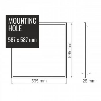 LED Recessed-mounted Panel VIDEX-PANEL-LED-36W-PB364W-NW