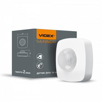 Sensor VIDEX VL-SPC24W, 2-8m, 10sec-7min, 10-2000lx, 360*, IP54, white