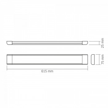 LED Batten Light VIDEX BATTEN-LED-27W-NW VLE-BN-27064