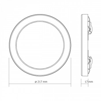 VIDEX DL6R-18CW – LED Ceiling Light 18W, 3CCT (3000K/4000K/6500K), 1850 lm, White