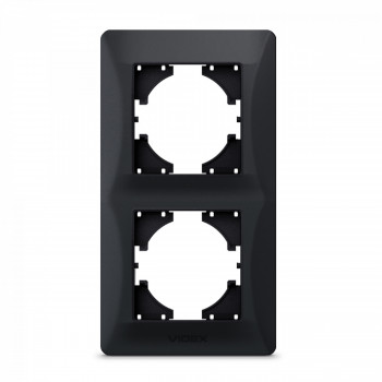 Frame black graphite 2 gang vertical VIDEX BINERA VF-BNFR2V-BG