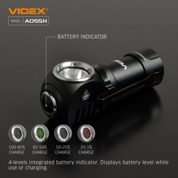 LED Portable Flashlight VIDEX VLF-A055H 600Lm 5700K