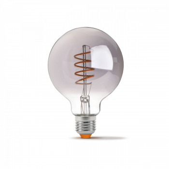 LED Bulb VIDEX-E27-G95-4W-FIL-DIM-SPIRAL-GRAPHITE-WW