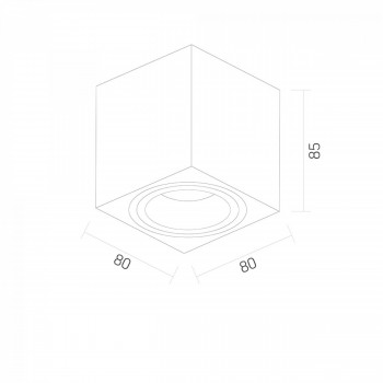 Ceiling spotlight luminaire VIDEX-GU10-OTTO-BLACK VL-SPF01-B