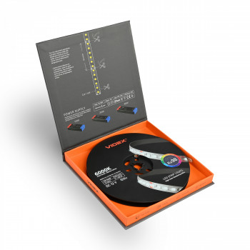 LED strip 10m, DC 12V, 120W, 1440Lm, 6000K (Ra98) IP20, VIDEX VL-LST28144-12126-B10