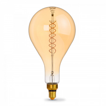 LED Bulb VIDEX-E27-PS160-8W-FIL-DIM-SPIRAL-AMBER-WW1