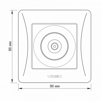 Socket TV single white VIDEX BINERA VF-BNSK1TVME-W