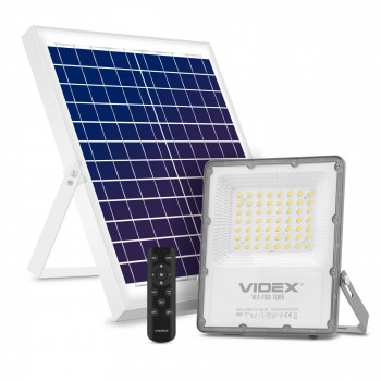 LED Solar Floodlight 100W VIDEX FLOOD-LED-SOLAR-GELIO-100W-NW VLE-FSO-1005